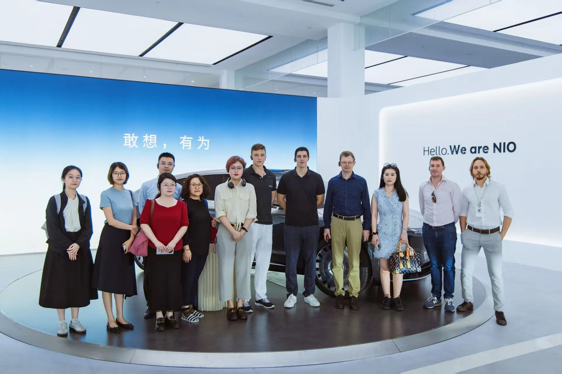 The delegation at NIO.