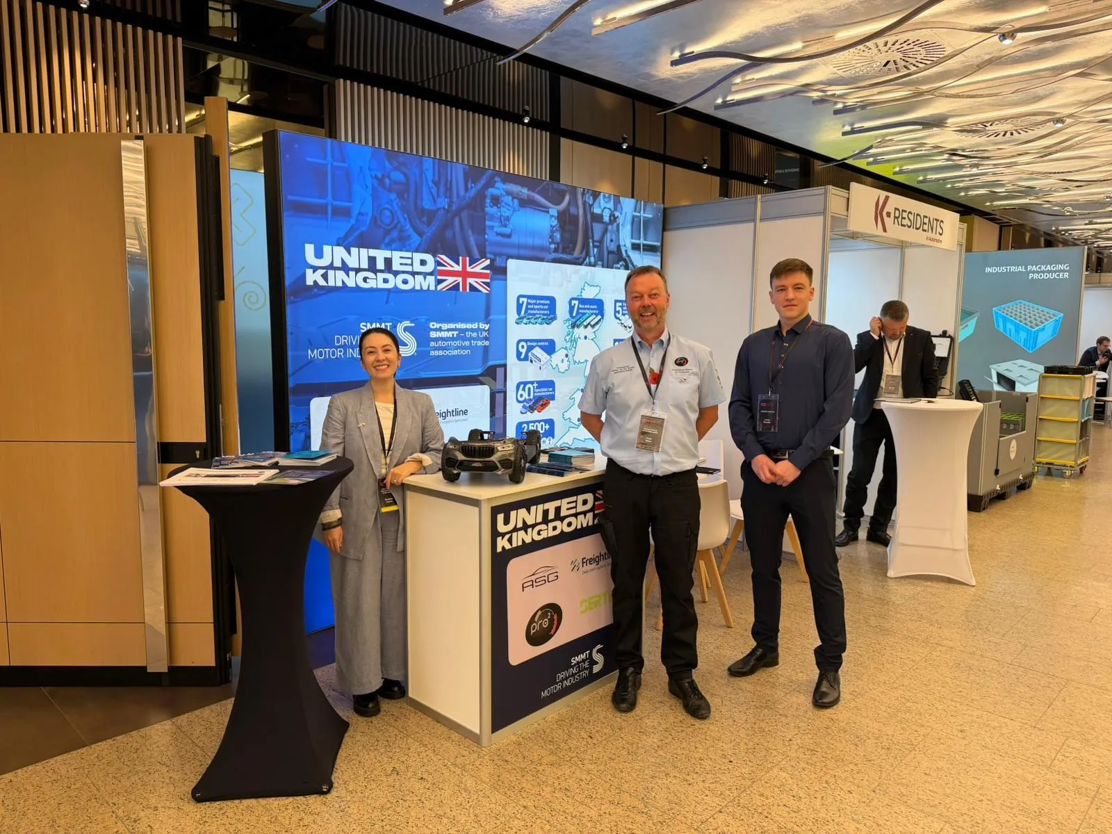 The ASG team on the UK pavilion in Olomouc.